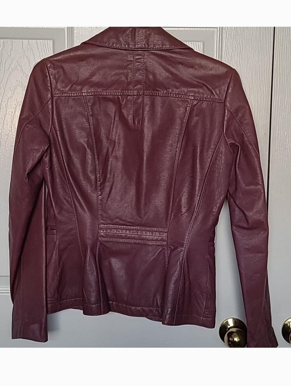 Danier - GENUINE Leather Purple Blazer Jacket - Fits XS to S - Picture 2 of 4